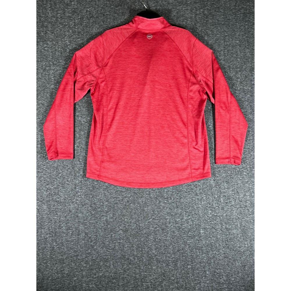 Vineyard Vines Performance Mens Large Red Heathered Quarter Zip Pullover L - Picture 2 of 8